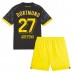 Borussia Dortmund Karim Adeyemi #27 Bortedraktsett Barn 2023-24 Korte ermer (+ Korte bukser)